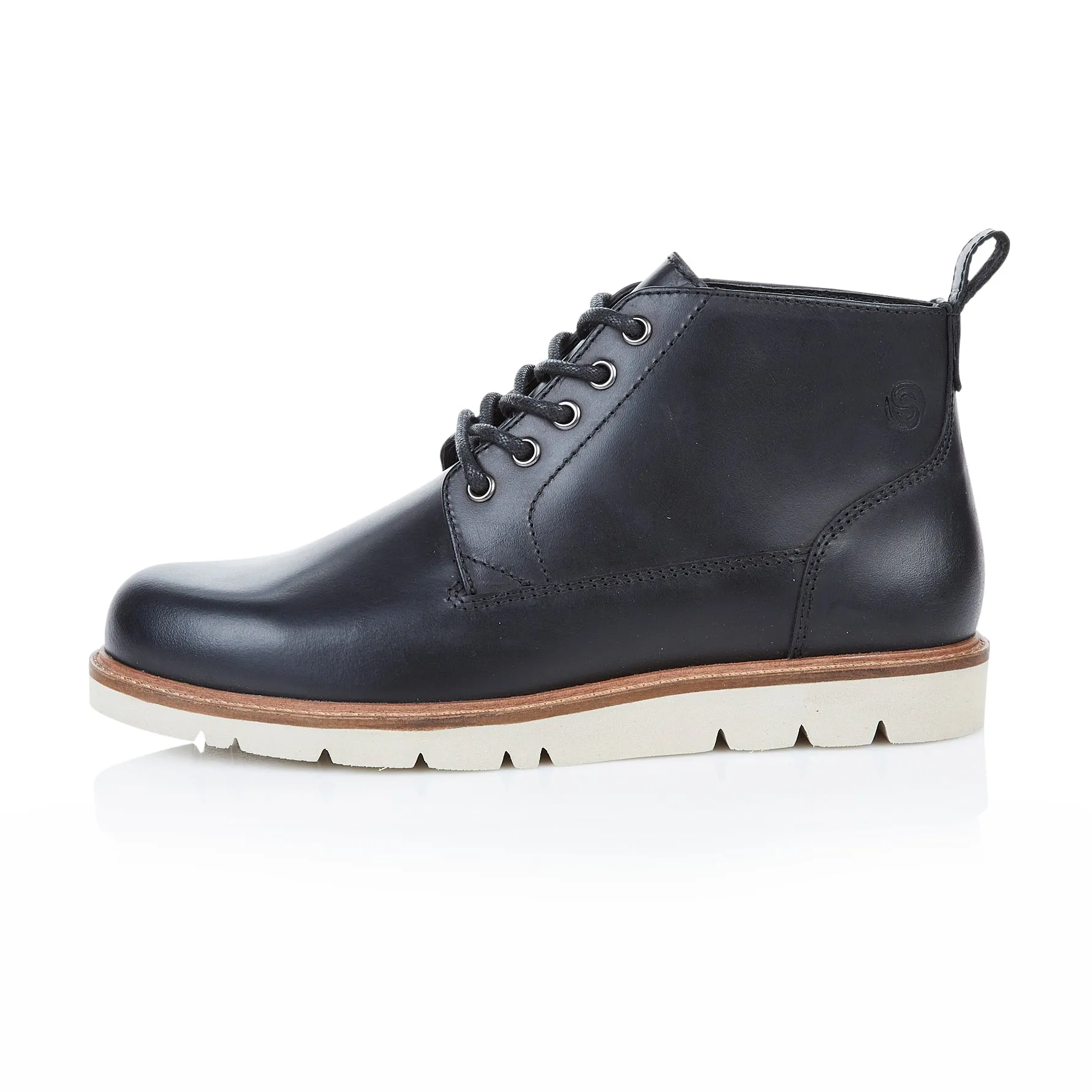 Alderman Leather Lace up Boot - Black