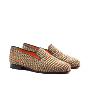 DapperFam Enzo in Brown / Tweed Men's Sartorial Slipper