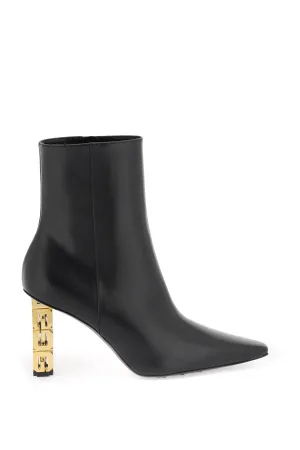 Givenchy Leather Ankle Boots With G Cube Heel