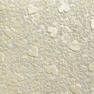 Hearts Embossed Paper Cream