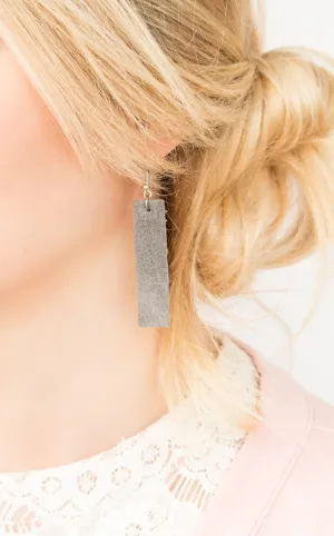 Leather Long Bar Earrings | 6 Colors