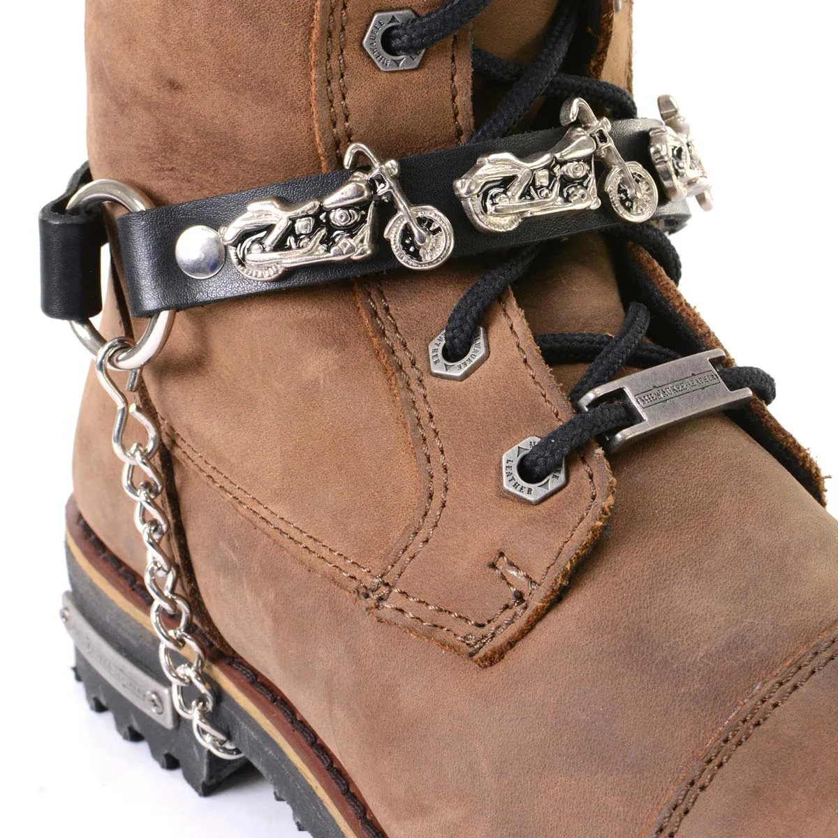 Milwaukee Leather MLA3003 Silver Biker Chain for Motorcycle Boots with