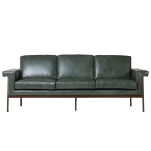 Monte Carlo leather sofa in green