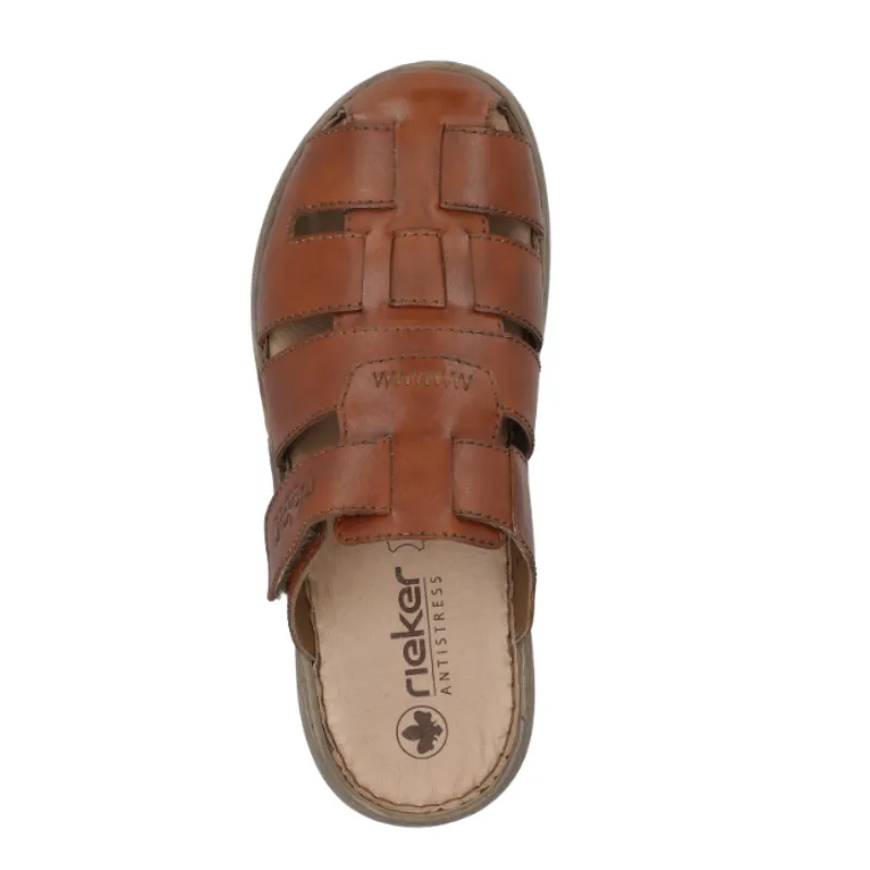 Rieker 22087-24 Brown Men's Slides