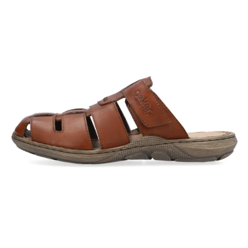 Rieker 22087-24 Brown Men's Slides