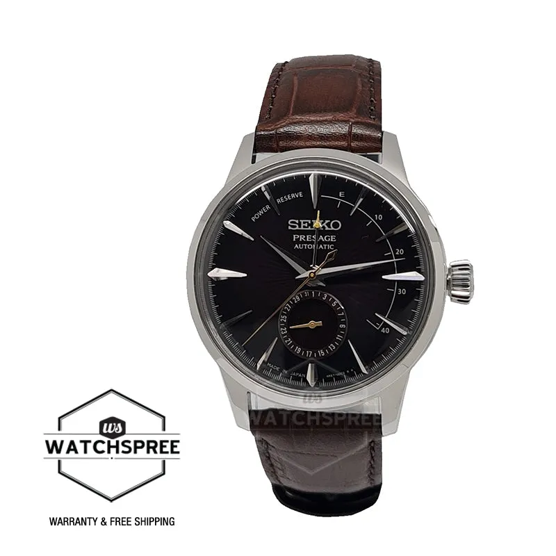 Seiko Presage (Japan Made) Automatic Dark Brown Calfskin Leather Strap Watch SSA393J SSA393J1 (LOCAL BUYERS ONLY)