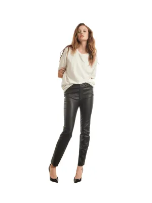 SPRWMN Leather Black Pant