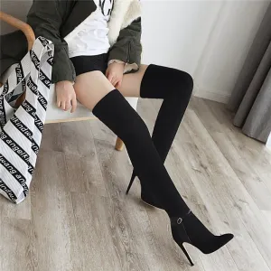 Stylish Over The Knee Boots with 11.5cm Heel Height