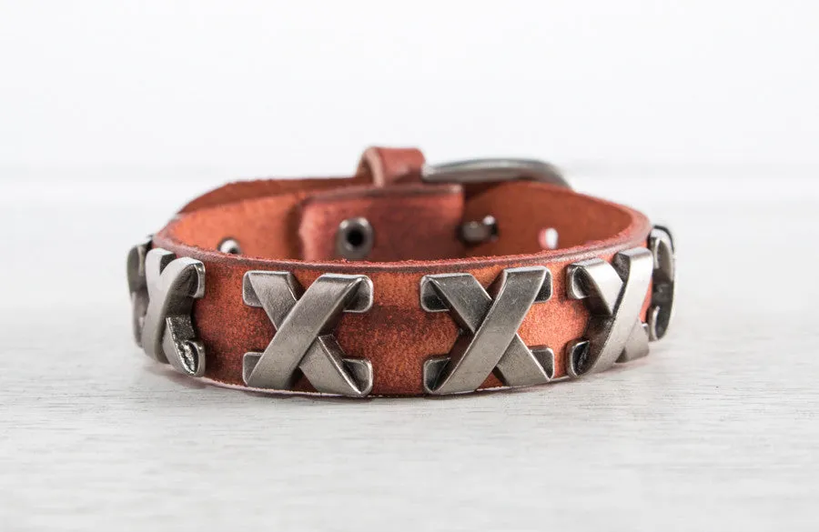 The Studded Leather Bracelet Collection