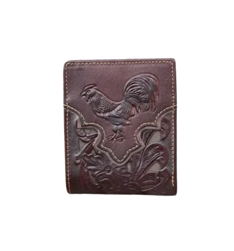 Top Notch Men's Coffee Rooster Bi-Fold Wallet