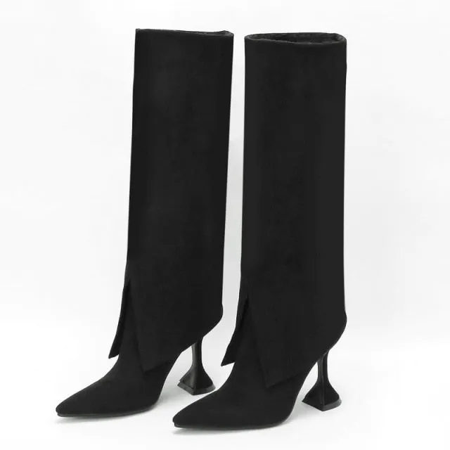 Trendy Mid Calf Pointed Toe Boots