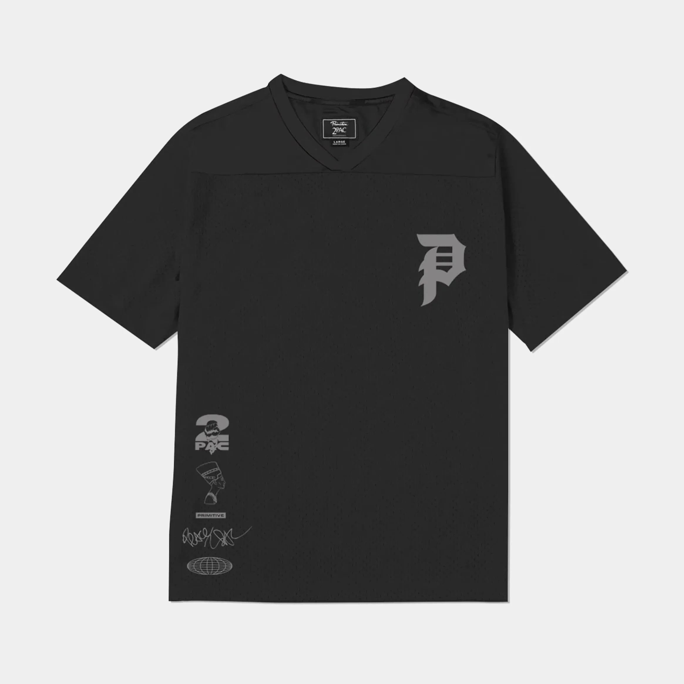 Tupac Icon Mesh Mens Jersey (Black)