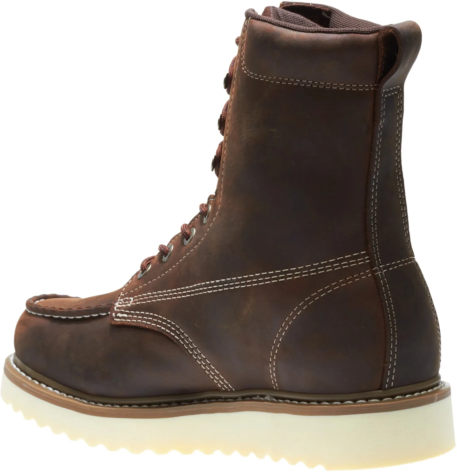 Wolverine Mens Brown Leather Loader ST 8in Work Boots