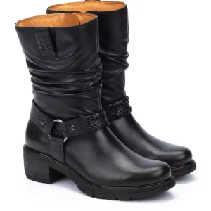 Women's Pikolinos San Sebastian Tall Ankle Boots Color: Black