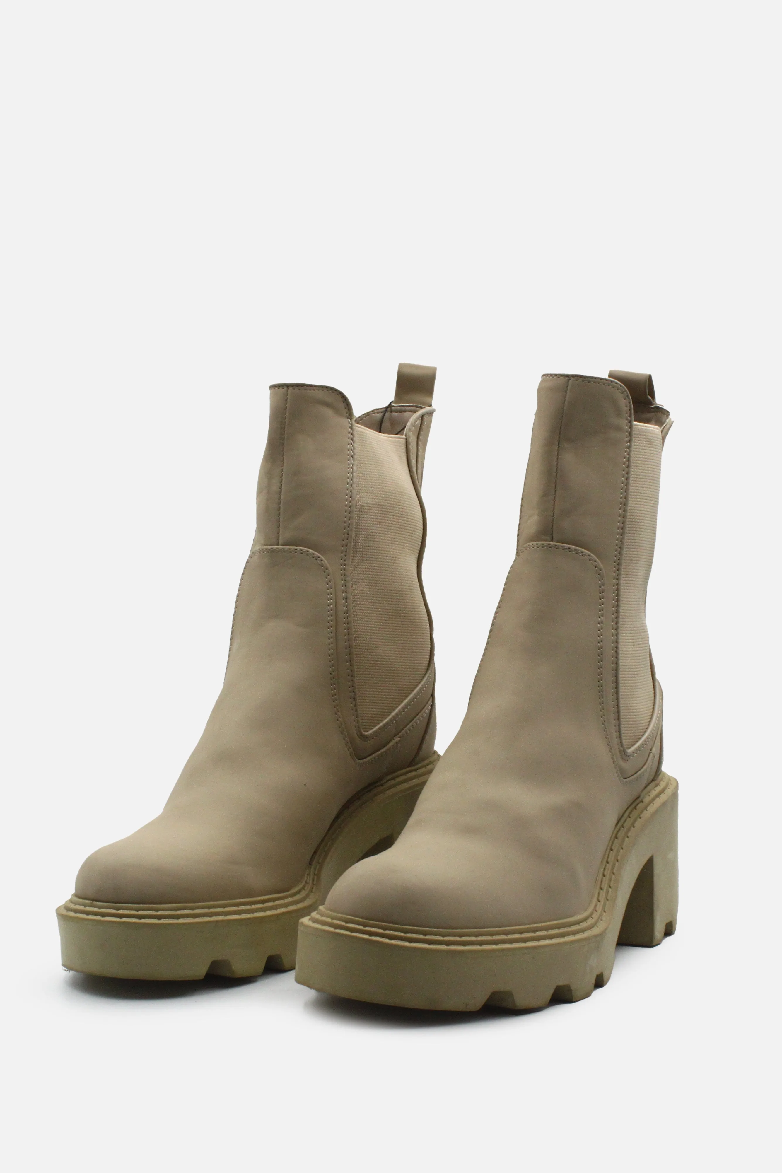 Zara Stretchable Block Ankle Boots | 100% Authentic leather